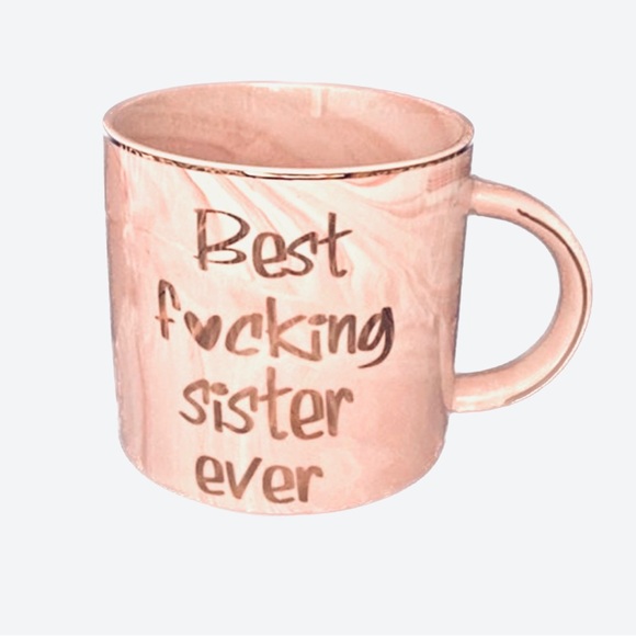 5/$15💥Best F* Sister Ever Coffee Tea Mug Cup Ceramic Marble Gift Idea Humor Fun - Picture 7 of 8
